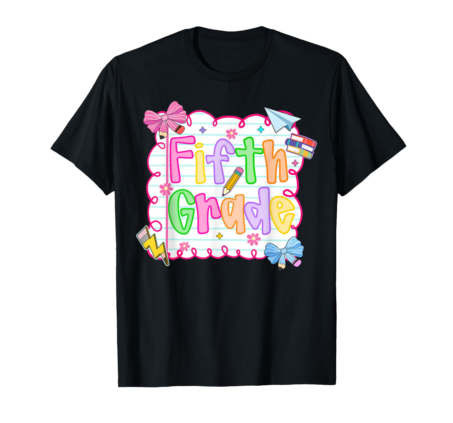 HUGvyn Back to School: Cute Fifth Grade Preppy Teacher Girls T-Shirt