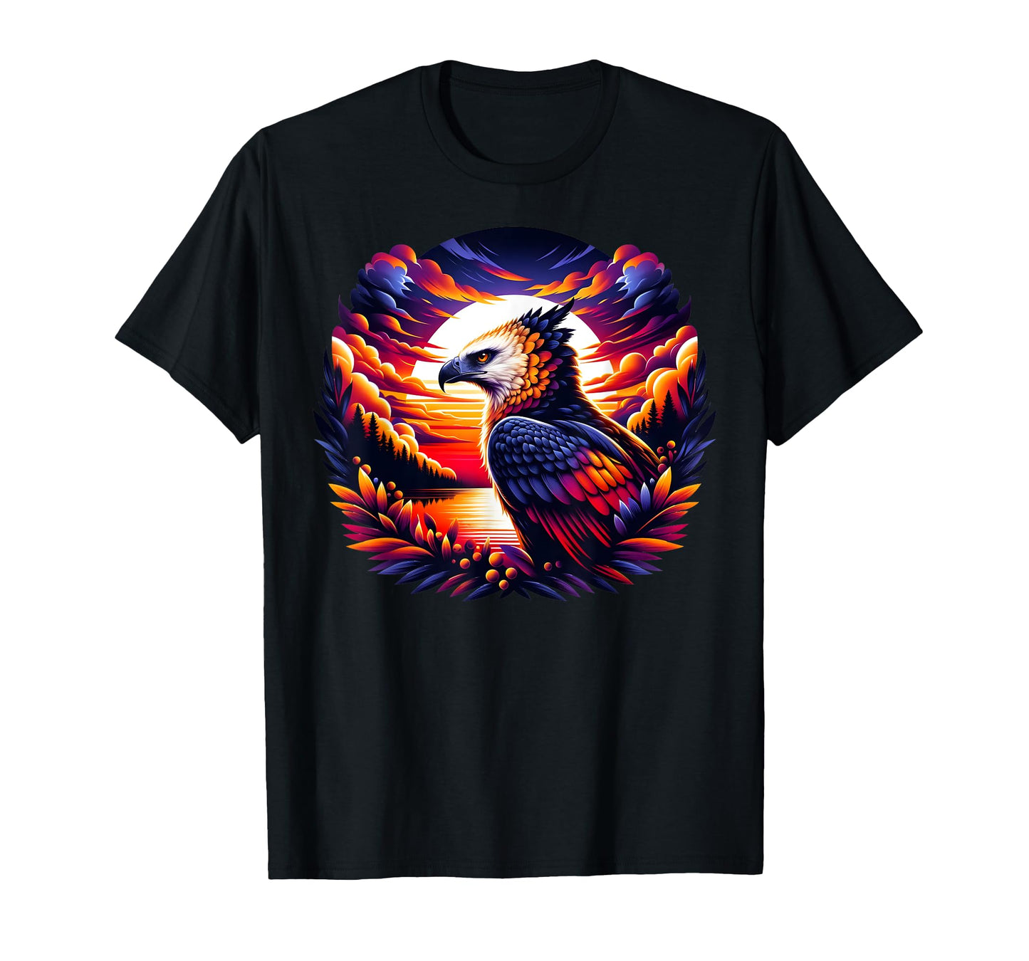 Harpy Eagle Sunset Bird Lovers Nature's Sentinel Wildlife T-Shirt