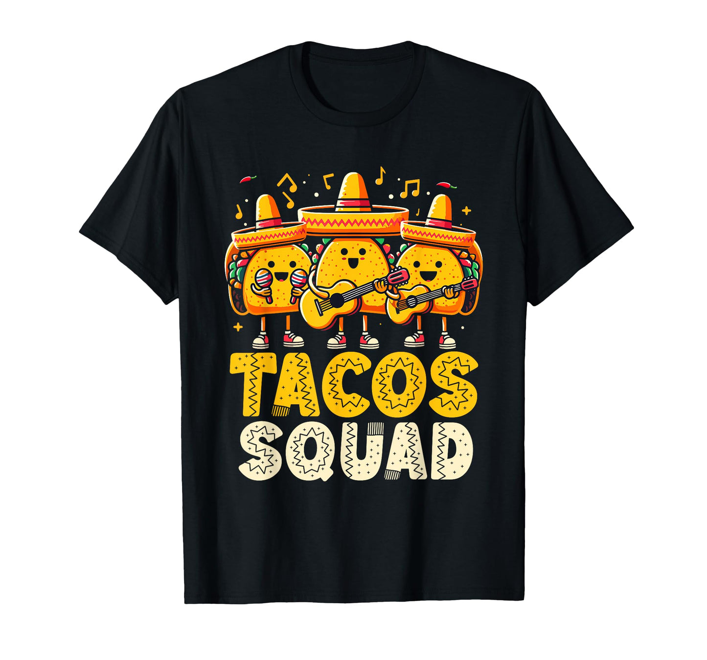 Funny Tacos Squad Cinco De Mayo Mexican Party Taco Food T-Shirt