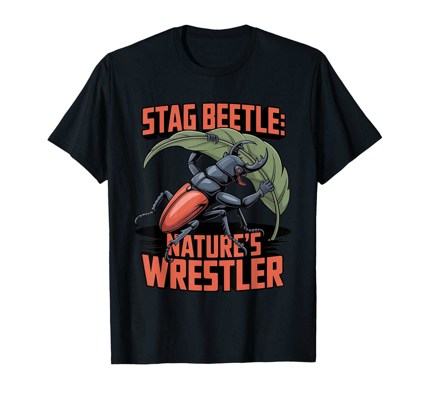 Stag Beetle Nature’s Wrestler Insect Collector Design T-Shirt