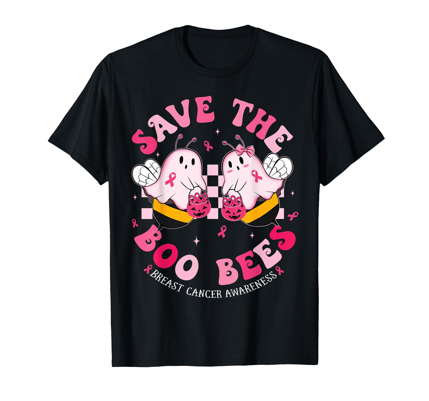 Funny Breast Cancer Awareness Halloween Shirts Women Support T-Shirt