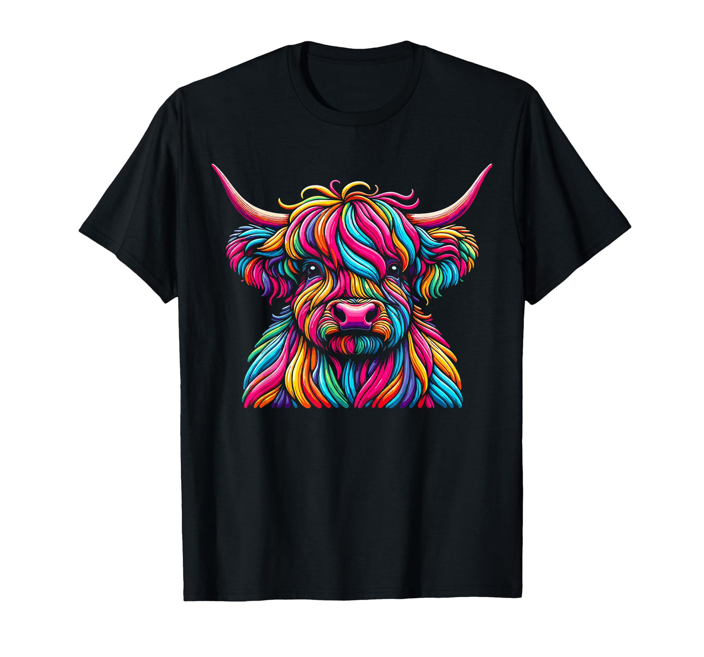 Highland Cow Colorful T-Shirt