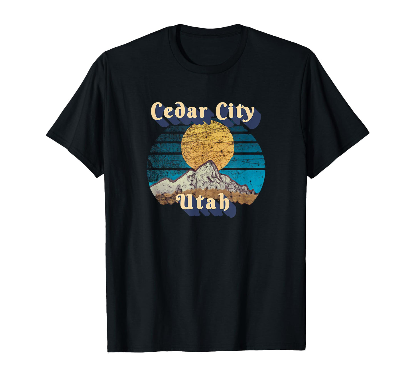 Mountain Sunset Scene Cedar City Utah T-Shirt