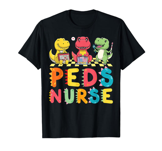 Cute Pediatric Nurse Dinosaurs Peds Nurse Crew Appreciation T-Shirt