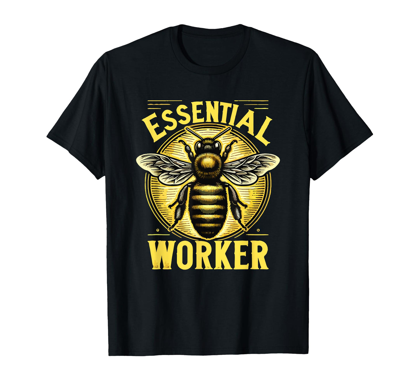 Essential Worker Beekeeper Beekeeping Hive Bees Retro T-Shirt