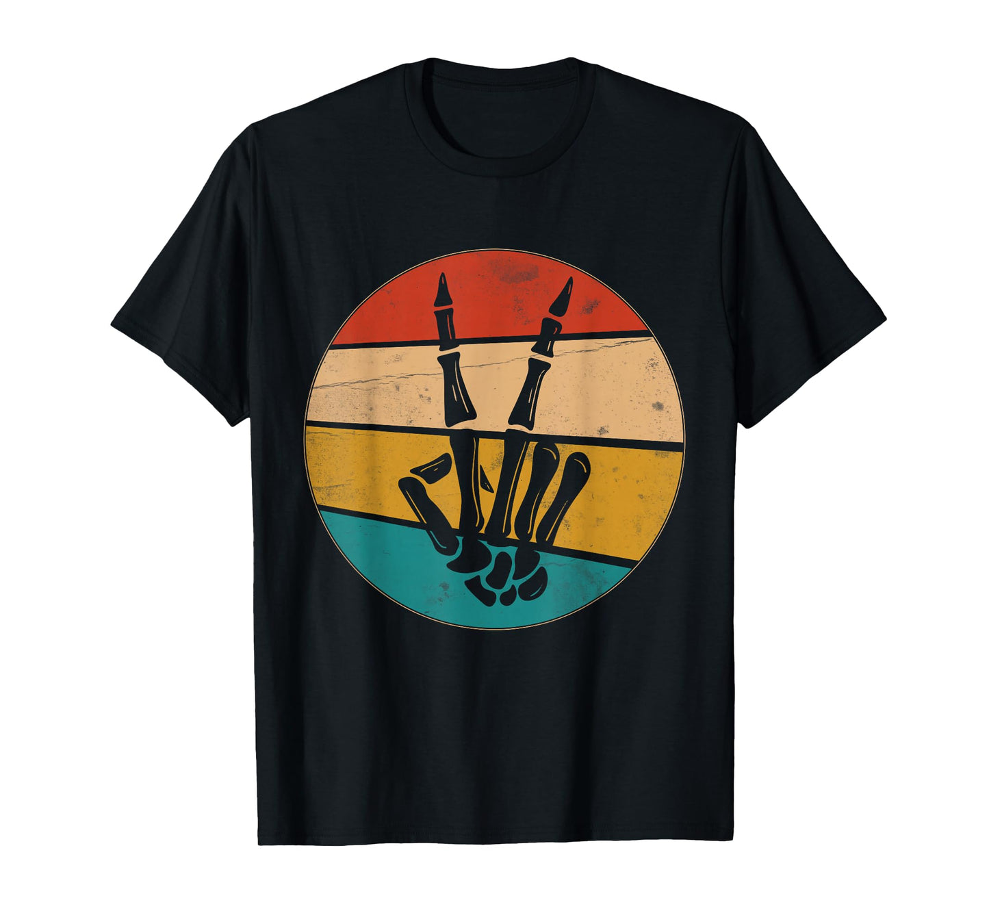 Peace Sign Skeleton Hand T-Shirt