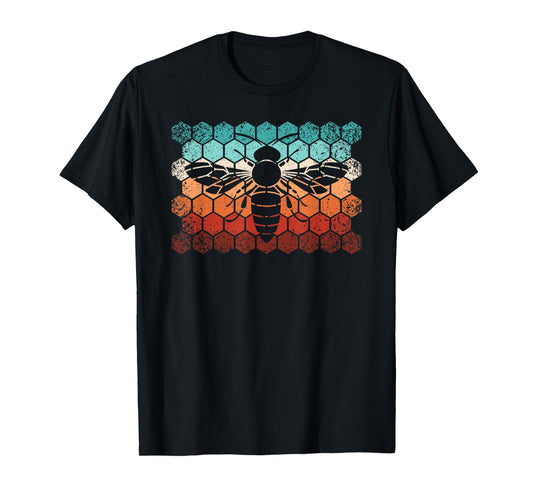 Beekeeping Honey Honeycomb Beekeeper Retro Bee Men T-Shirt