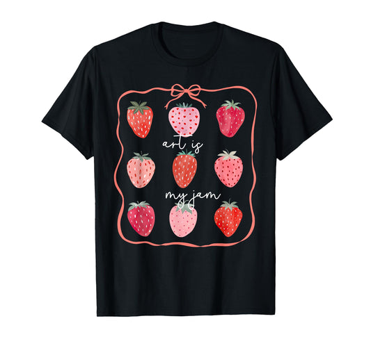 Art is My Jam Strawberry Art Therapist Teacher Specials Team T-Shirt