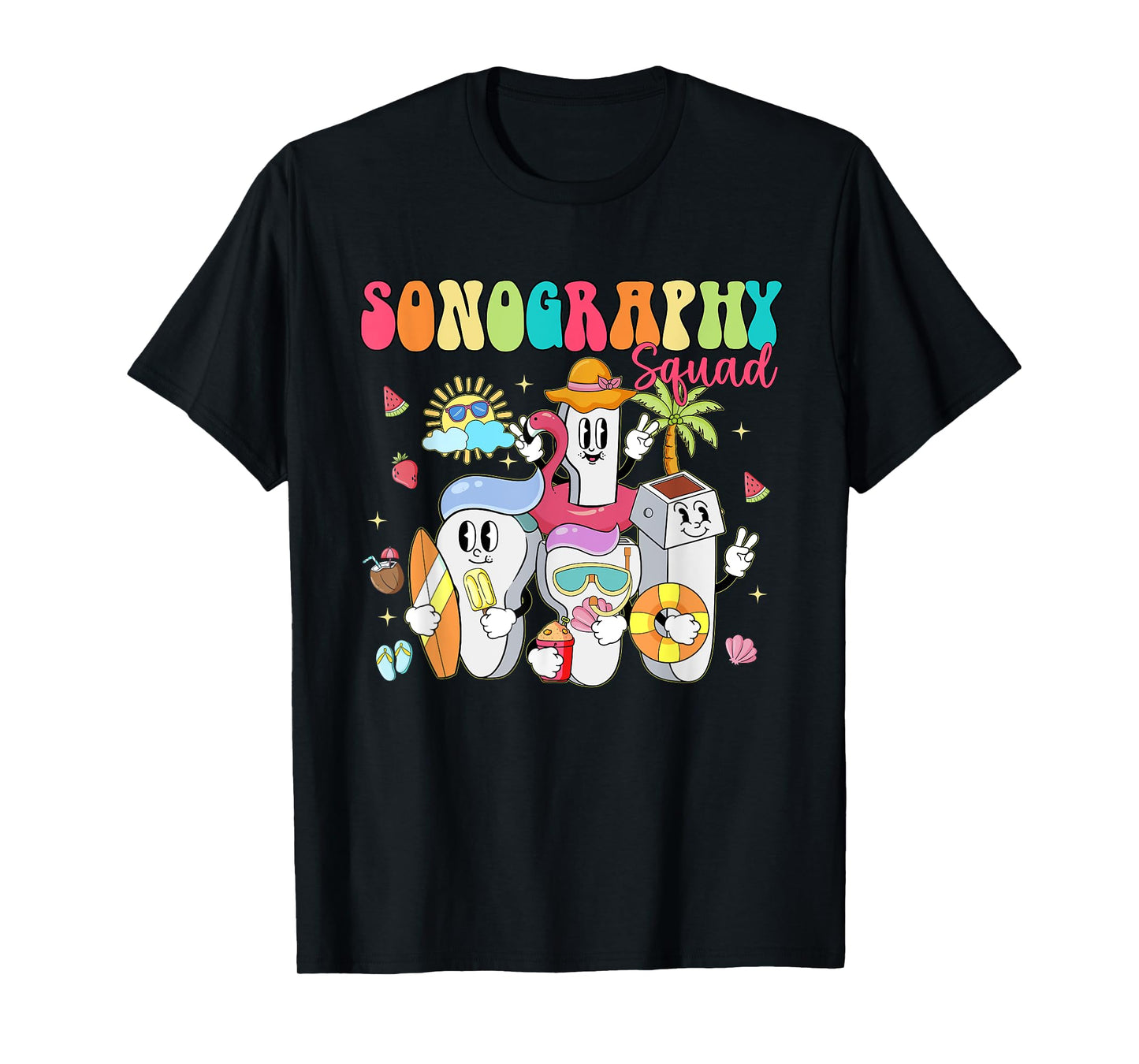 Sonography Squad Summer Vibe Float Ultrasound Tech T-Shirt