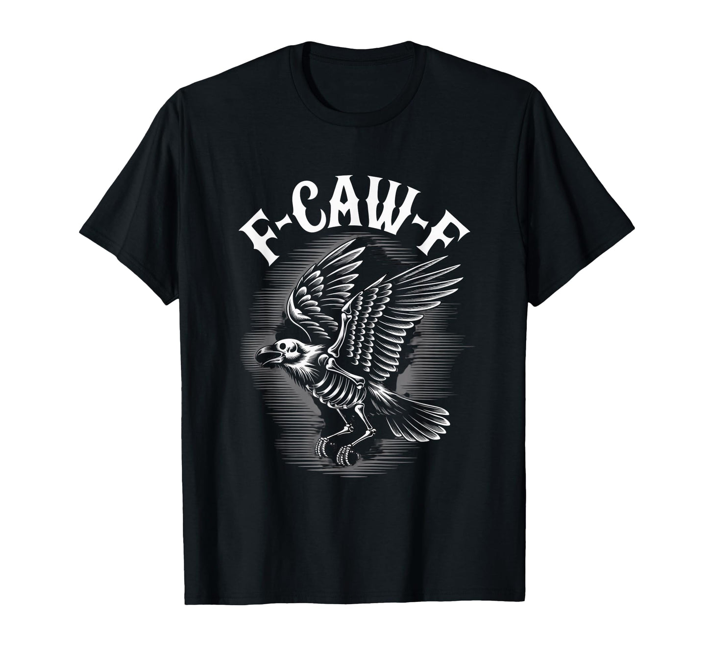 F-Caw-F Crow Funny Gothic Moon Black Bird Halloween T-Shirt