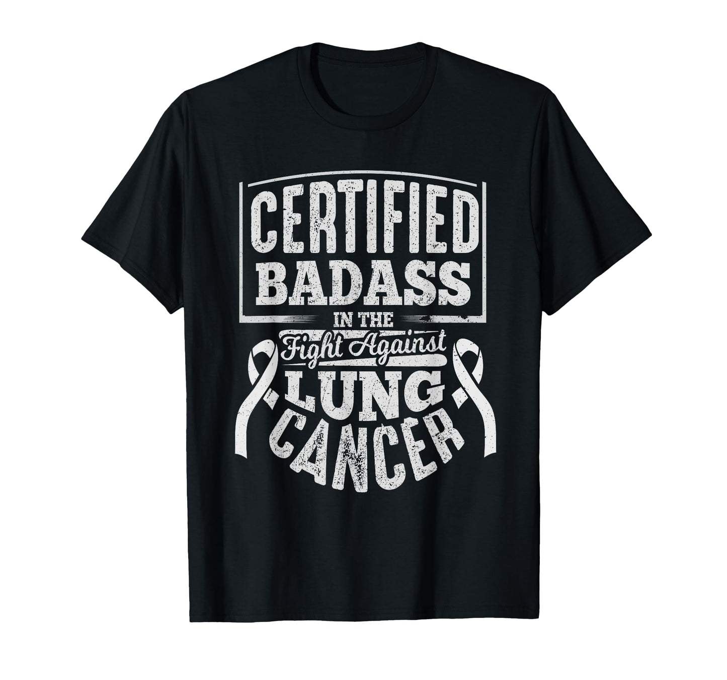 Badass Lung Cancer Awareness T Shirt Women Men Gifts T-Shirt