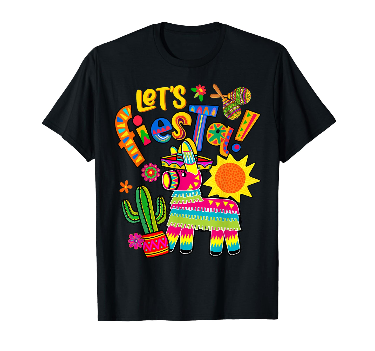 Let's Fiesta Cinco De Mayo Camisa Mexicana Hombre Mexico T-Shirt