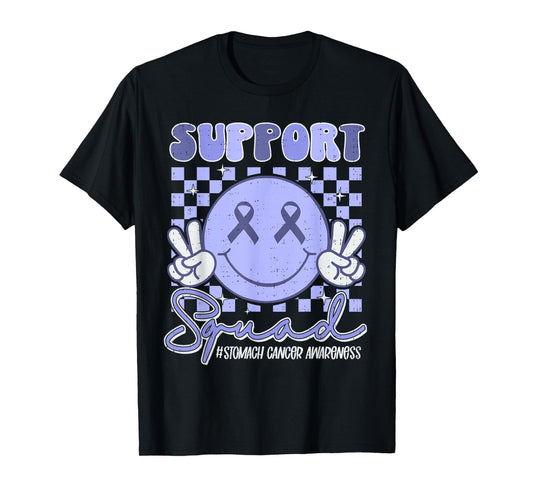 Support Stomach Cancer Awareness Ribbon Periwinkle Blue T-Shirt
