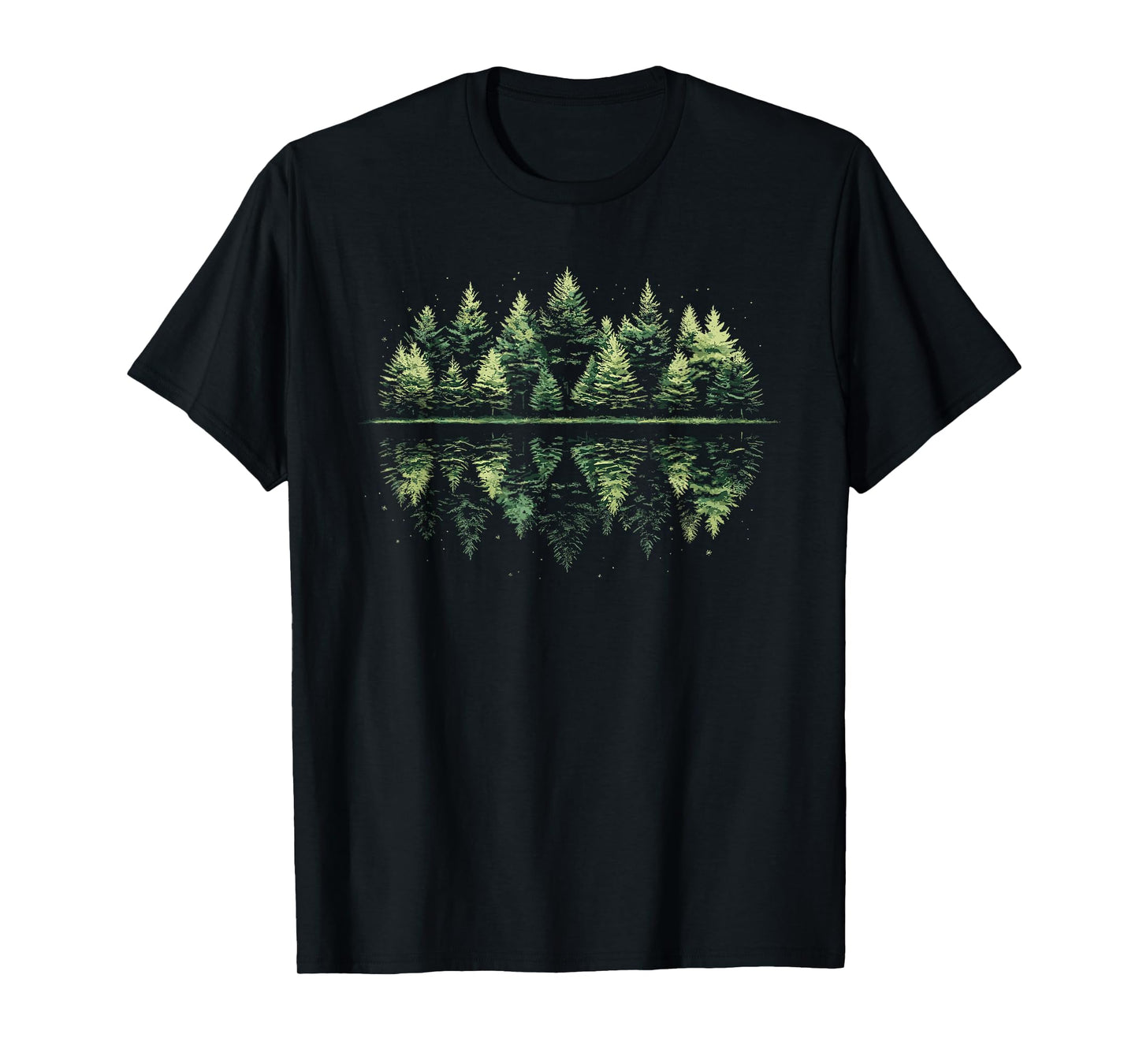 Nature Reflection Forest Trees Outdoor Wildlife T-Shirt