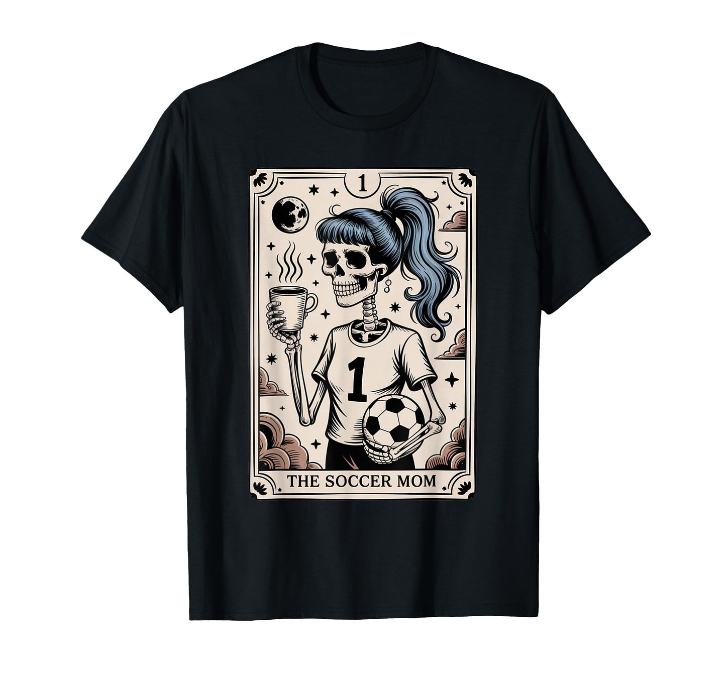 Soccer Mom Tarot Card, Vintage Halloween Soccer Mama T-Shirt