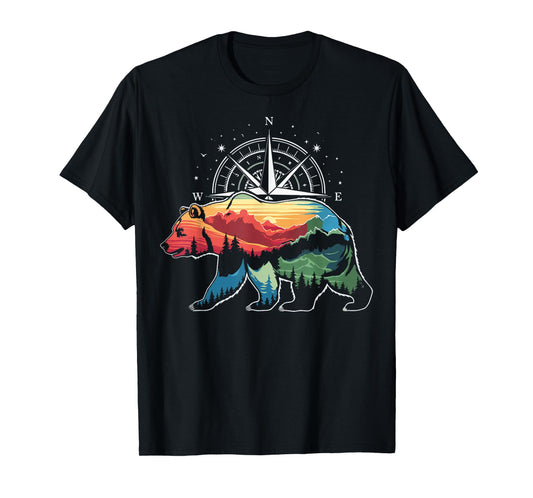 Bear Compass Hiker Outdoor T-Shirt