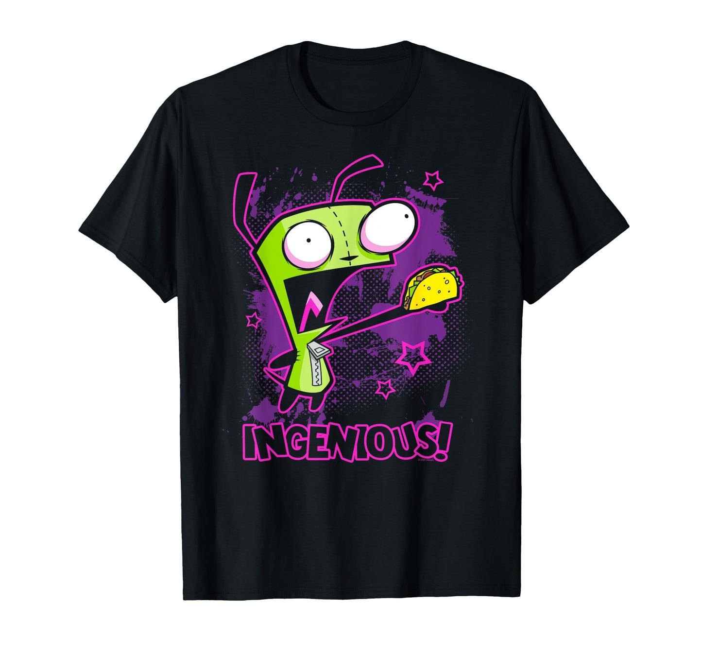 Invader Zim Ingenious Taco Gir Y2K Cartoon T-Shirt