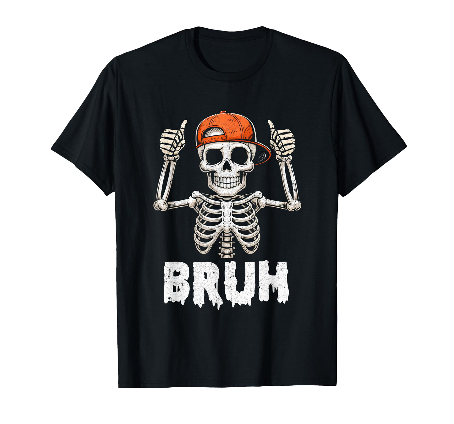 Skeleton Rock On Bruh Halloween for Men Boy Kids Funny T-Shirt