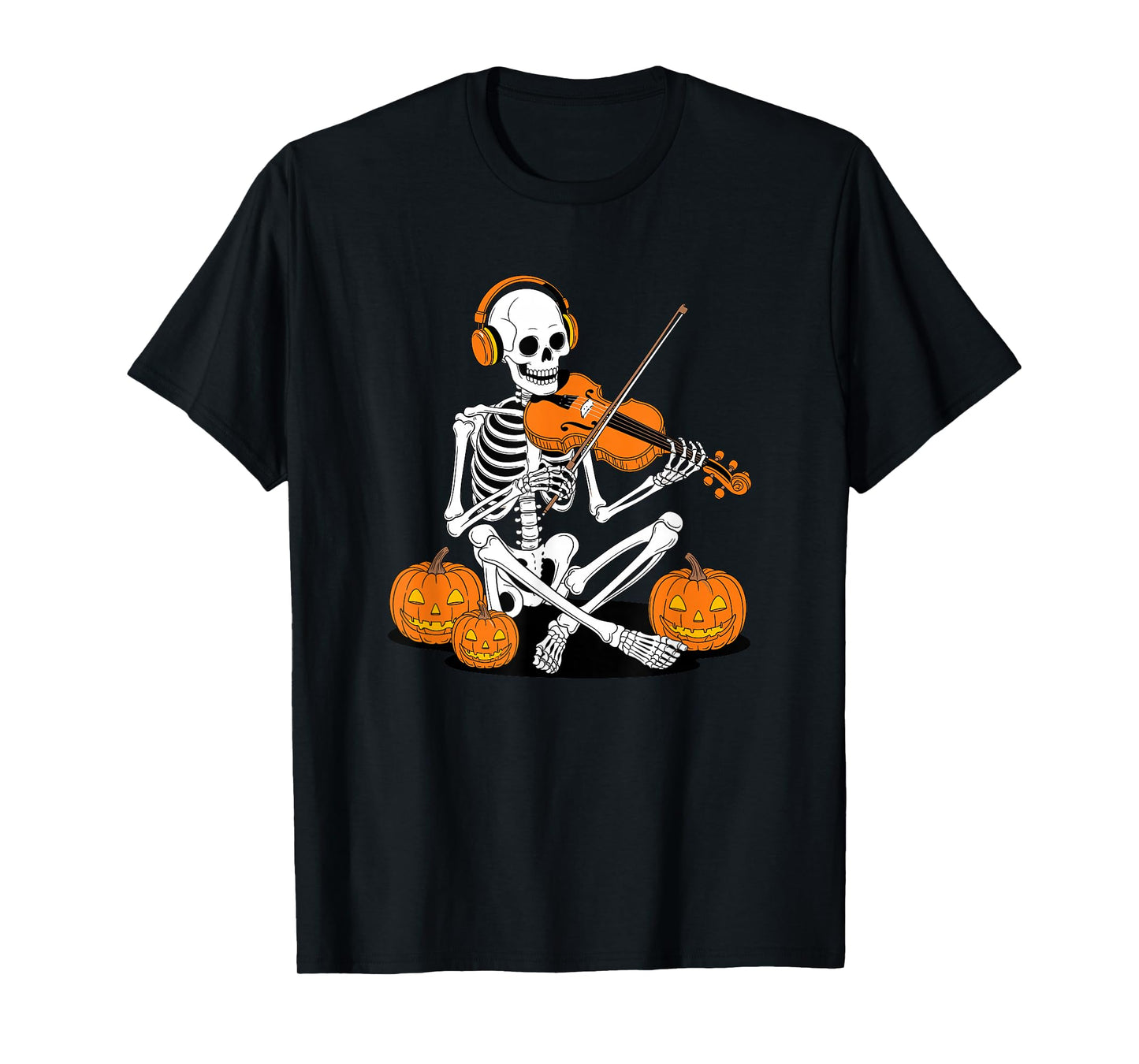 Halloween Skeleton Viola Fiddle Violist T-Shirt
