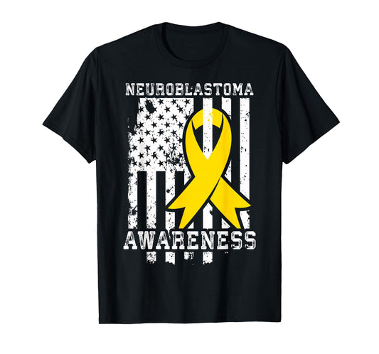 Neuroblastoma Awareness TShirt American Flag Shirt T-Shirt