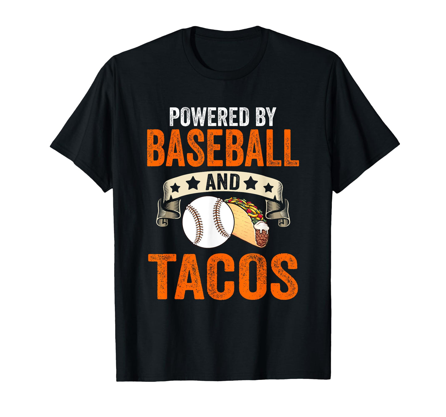Powered by baseball and tacos T-Shirt