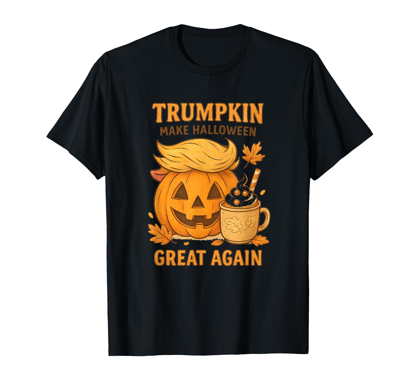 Halloween Skeleton Pumpkin Vintage Retro Fall Spooky Season T-Shirt