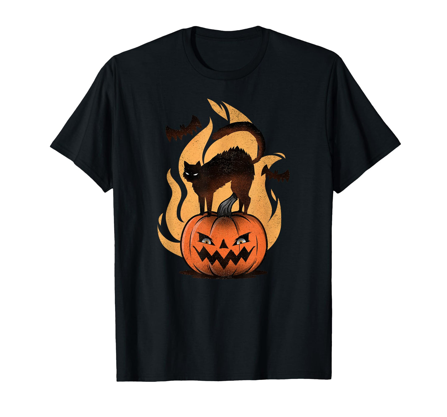 Halloween Cat On Pumpkin I Costume Trick Or Treat T-Shirt