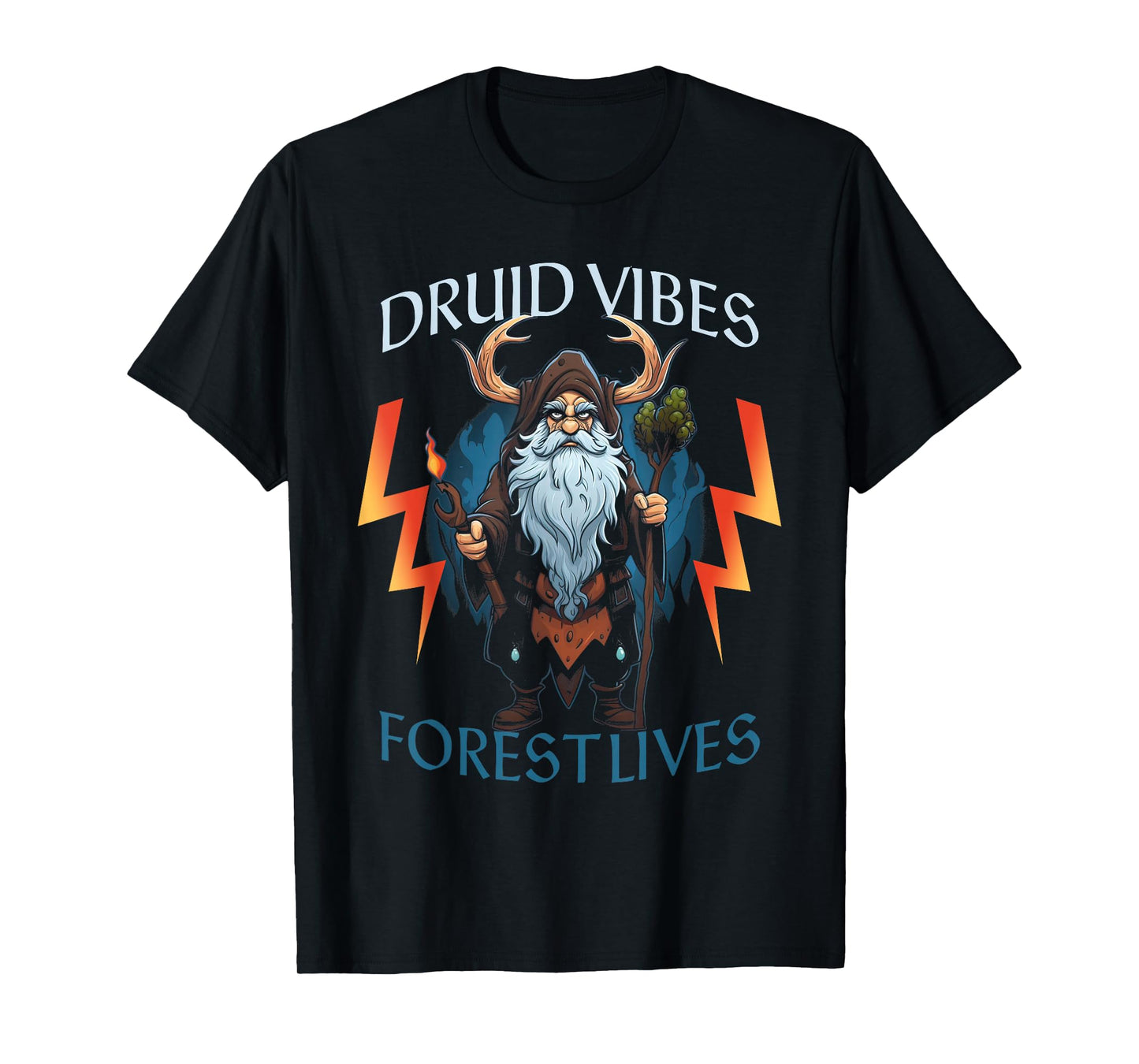 Celtic Pagan Vibes Forest Lives Fantasy Wicca Druid T-Shirt