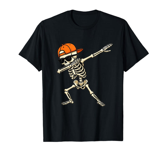 Cool Skeleton Dab Funny Halloween Costume for Boys & Men T-Shirt
