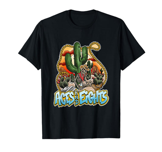 Aces And Eights Desert Scene T-Shirt