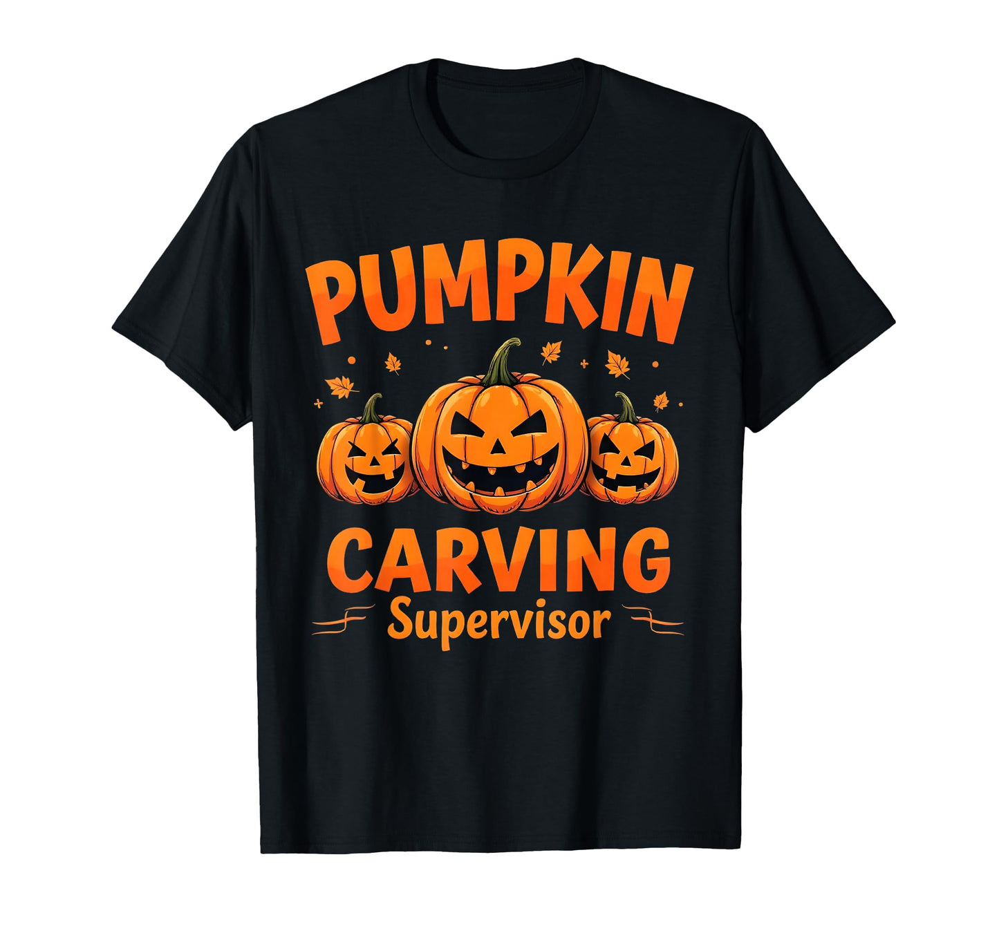 Pumpkin Carving Supervisor Matching Halloween T-Shirt