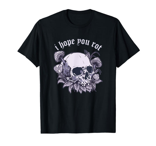 E-Girl Aesthetic Skull Mushroom Edgy Alternative Soft Grunge T-Shirt