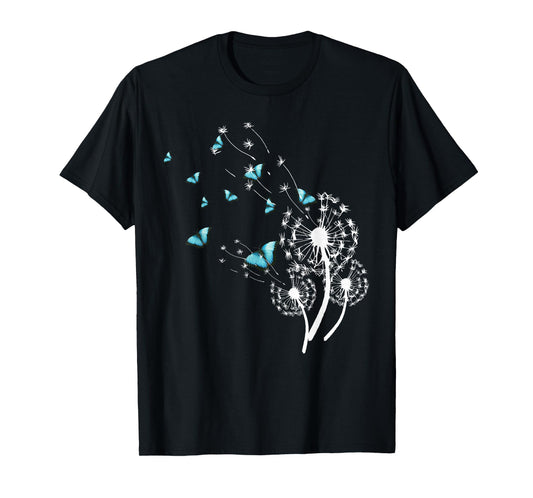 Dandelion and Butterflies Design for Women Dandelion T-Shirt