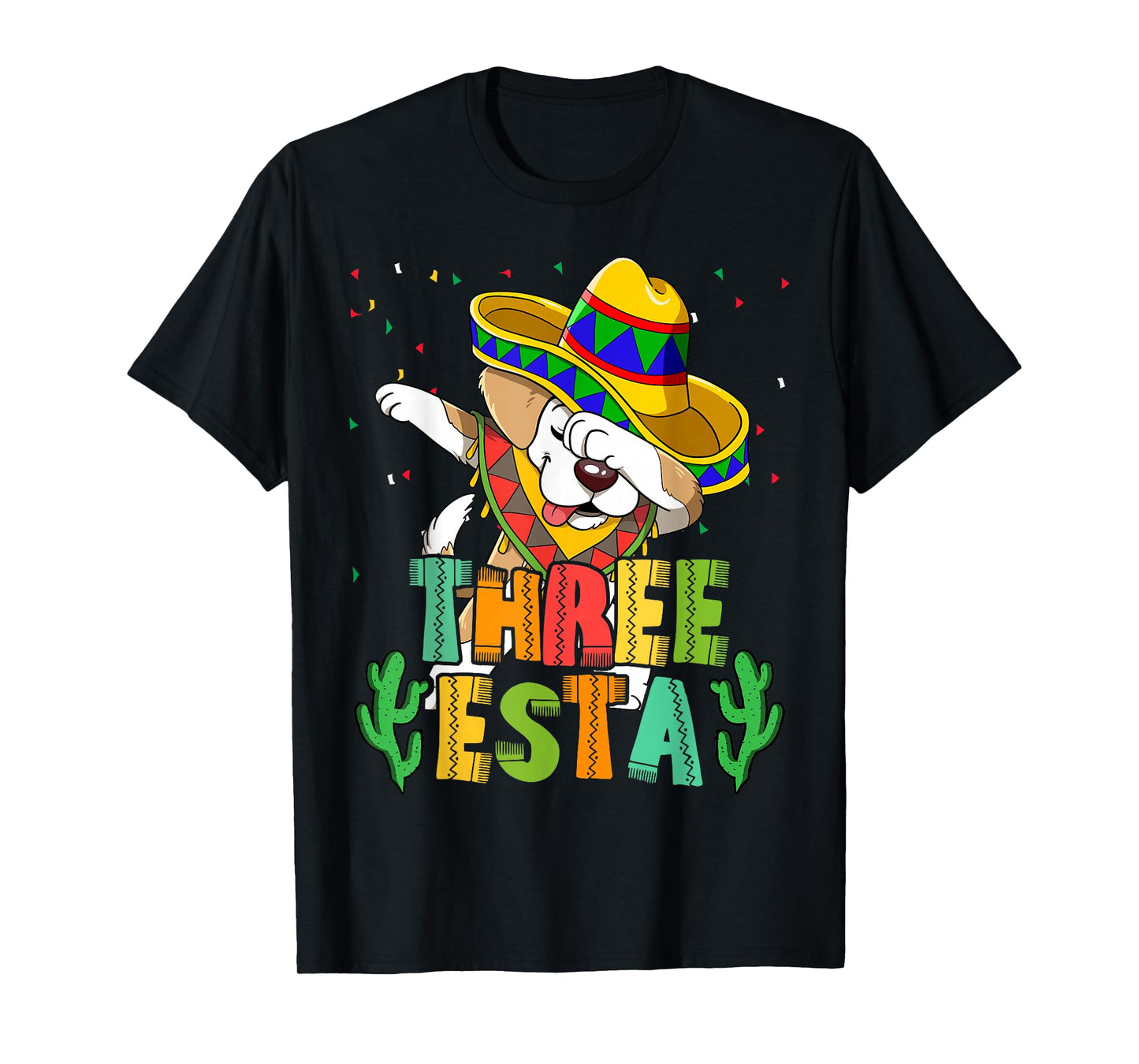 Mexican Themed Party 3rd Birthday Three Esta T-Shirt