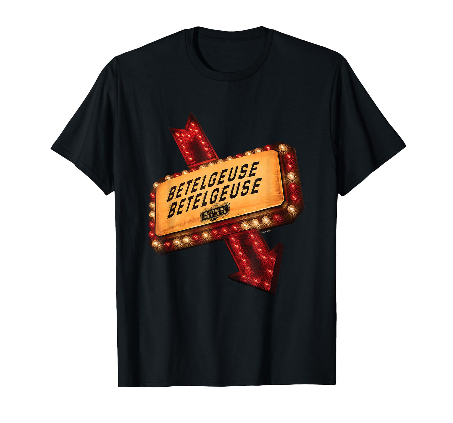 Beetlejuice Beetlejuice Light Sign Logo Vintage T-Shirt