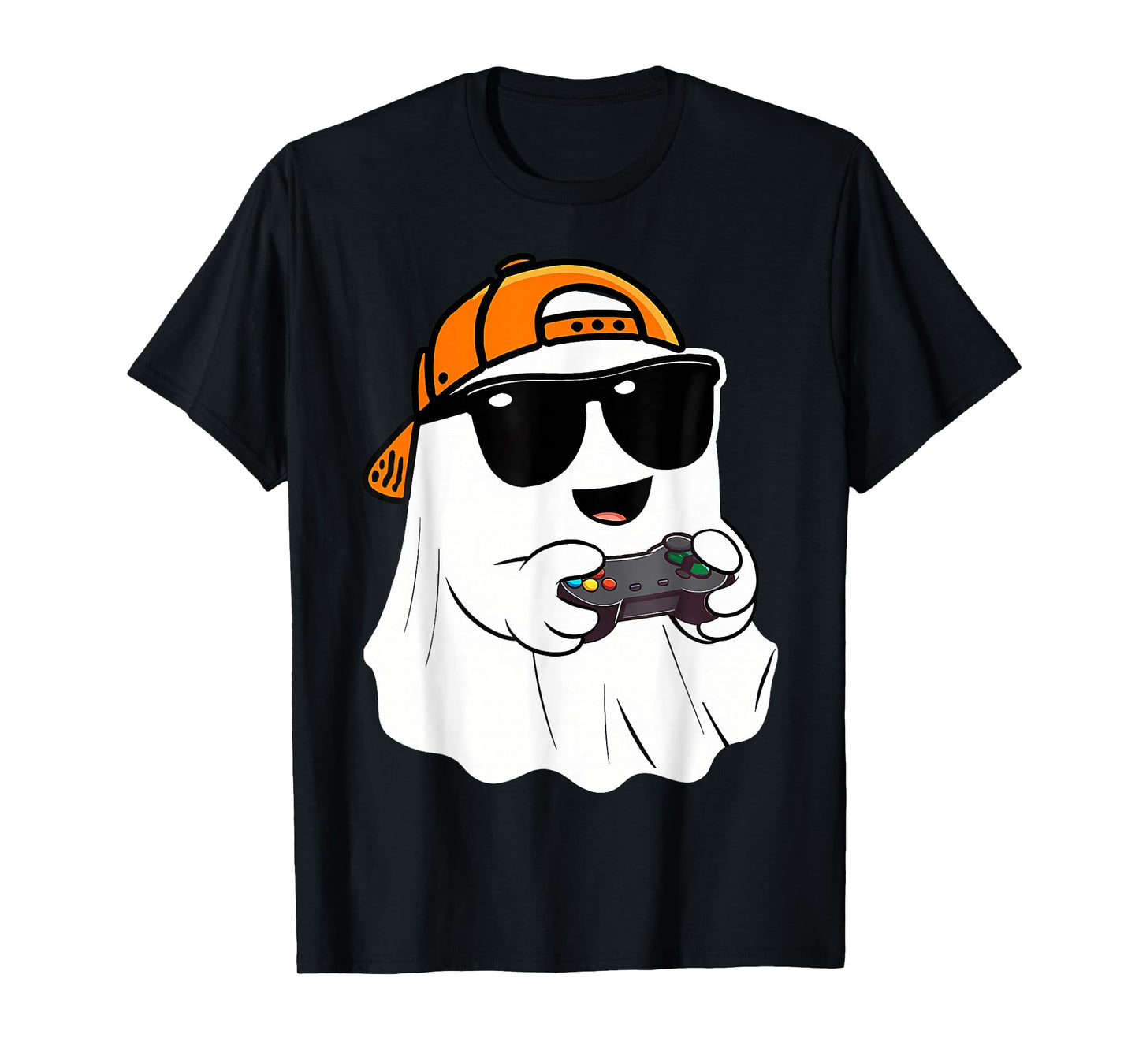 Halloween Boys Kids Ghost Gamer Scary Costume Gaming Men T-Shirt