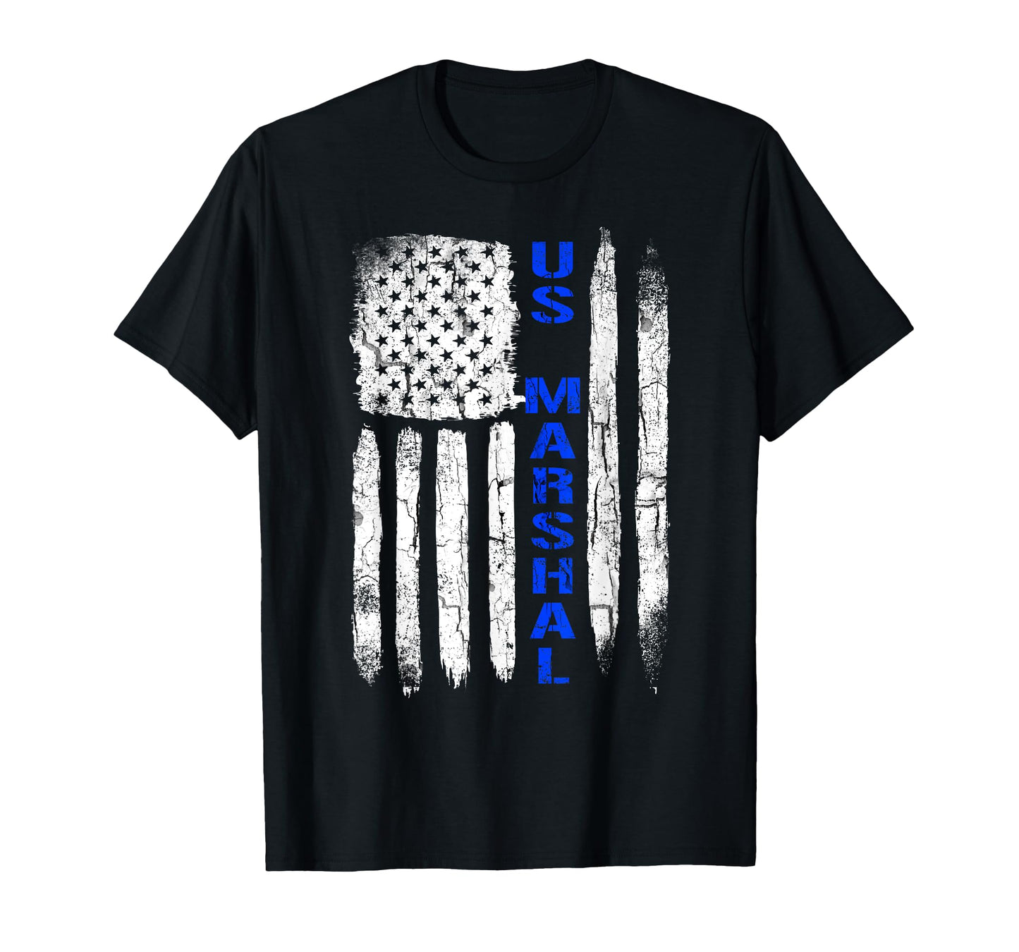 Thin Blue Line Flag American U.S. Marshal Shirt T-Shirt