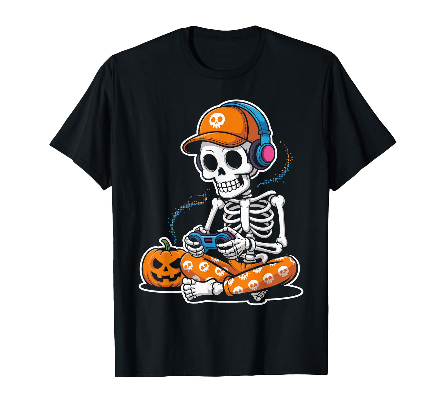 Gaming Skeleton Halloween Video Game Costume for Gamers T-Shirt