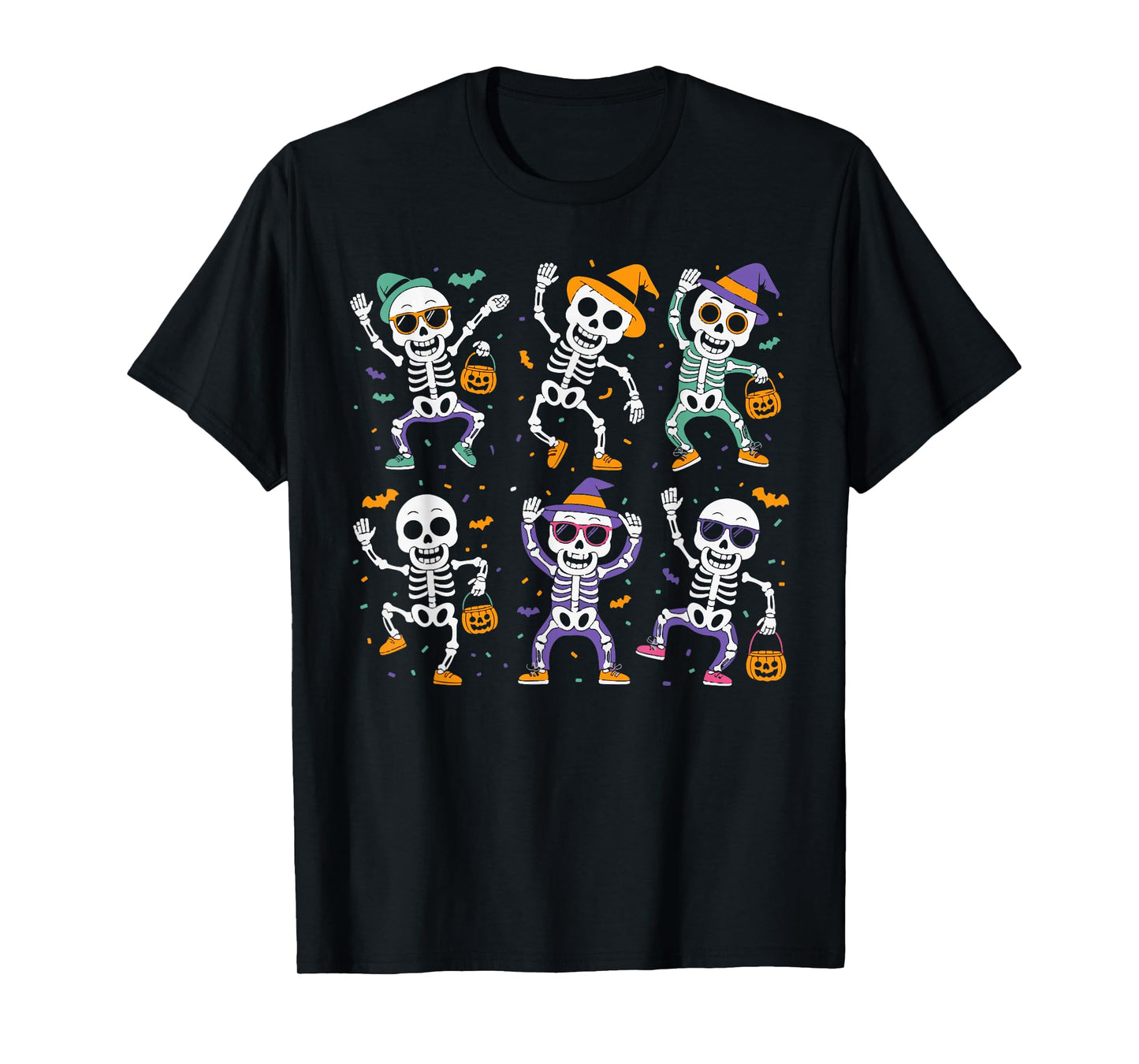 Dancing Skeleton Squad Halloween Trick Or Treat Party Men T-Shirt