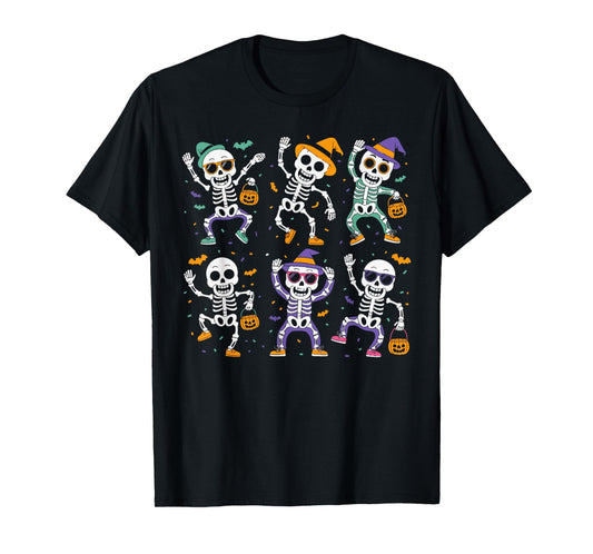 Dancing Skeleton Squad Halloween Trick Or Treat Party Men T-Shirt