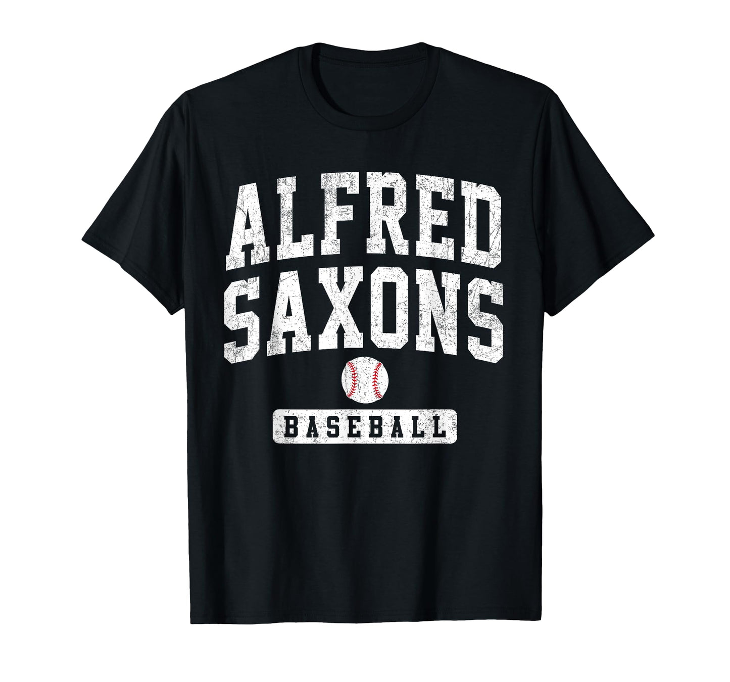 Alfred University Saxons Baseball Arch Vintage Design Men T-Shirt