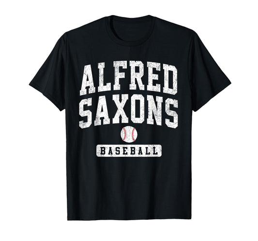 Alfred University Saxons Baseball Arch Vintage Design Men T-Shirt