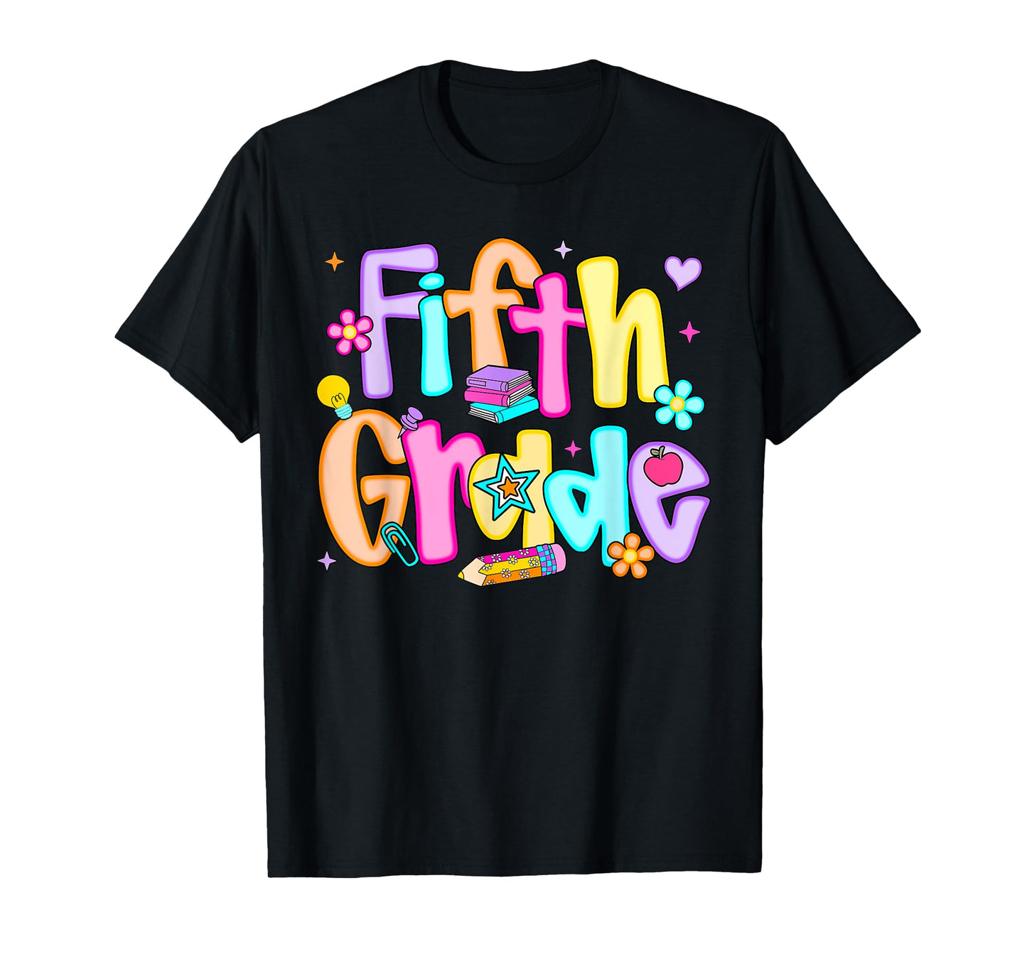 Preppy Fifth Grade Back To School 5th Grade Teacher Girl Boy T-Shirt