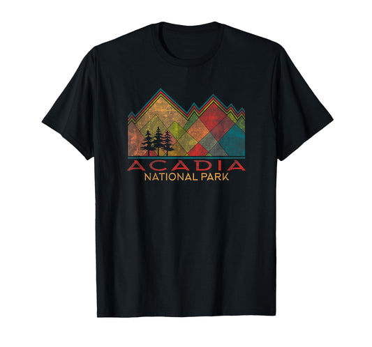 Acadia National Park Destinations Graphic T-Shirt, Unisex-Adults, Black, Small, Short Sleeve, Classic Fit
