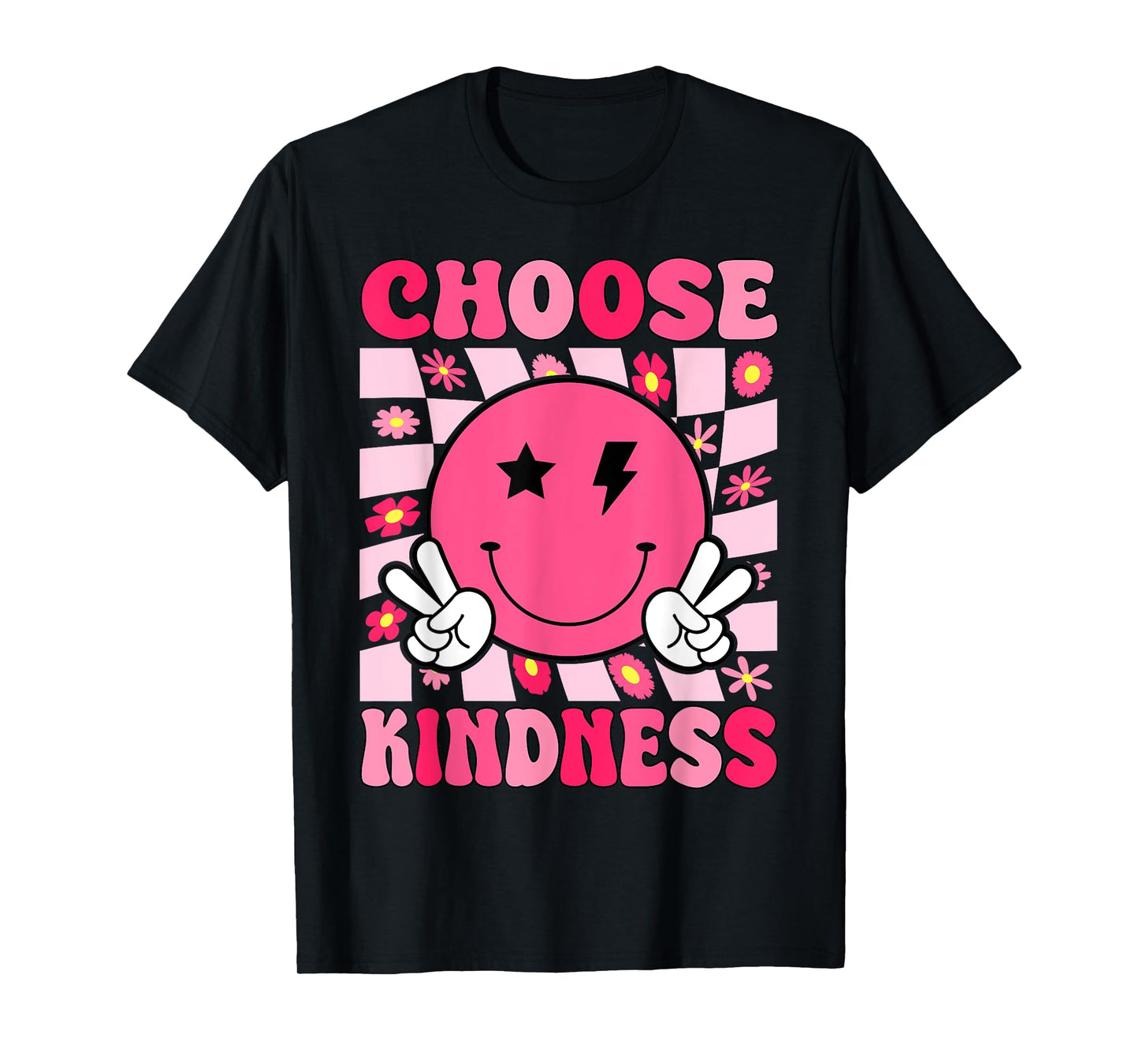 Be Kind Choose Kindness Retro Groovy Inspirational T-Shirt