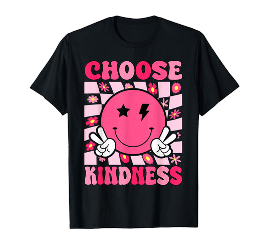 Be Kind Choose Kindness Retro Groovy Inspirational T-Shirt
