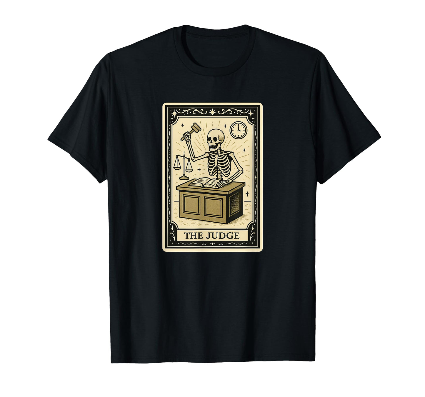 The Judge Tarot Card - Halloween Spooky Gothic Court Law T-Shirt
