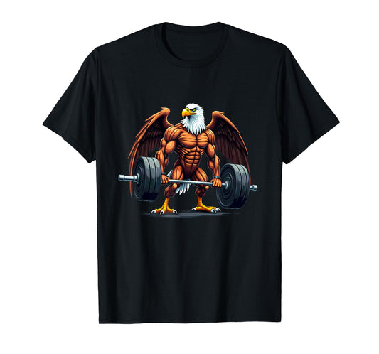 Workout Gym Eagle Deadlift Weightlifting T-Shirt