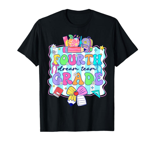 4th Grade For Boys Girls Teacher Fourth Grade Back to School T-Shirt