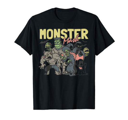 Monster Mash Vintage Ghost Halloween T-Shirt